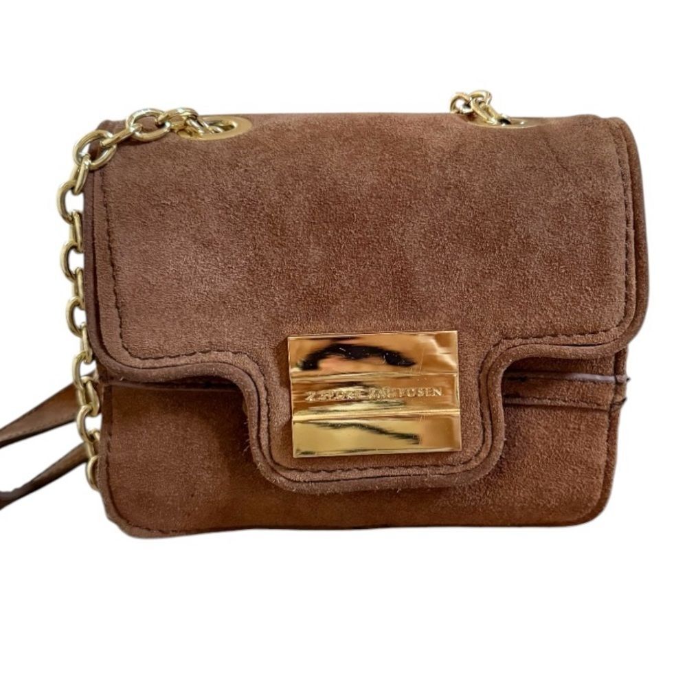 Z Spoke Zac Posen Americana Mini Suede Crossbody Bag in Brown